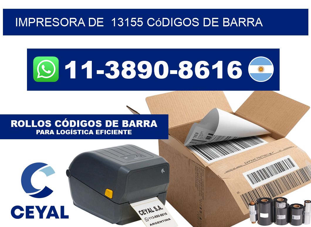 impresora de  13155 códigos de barra