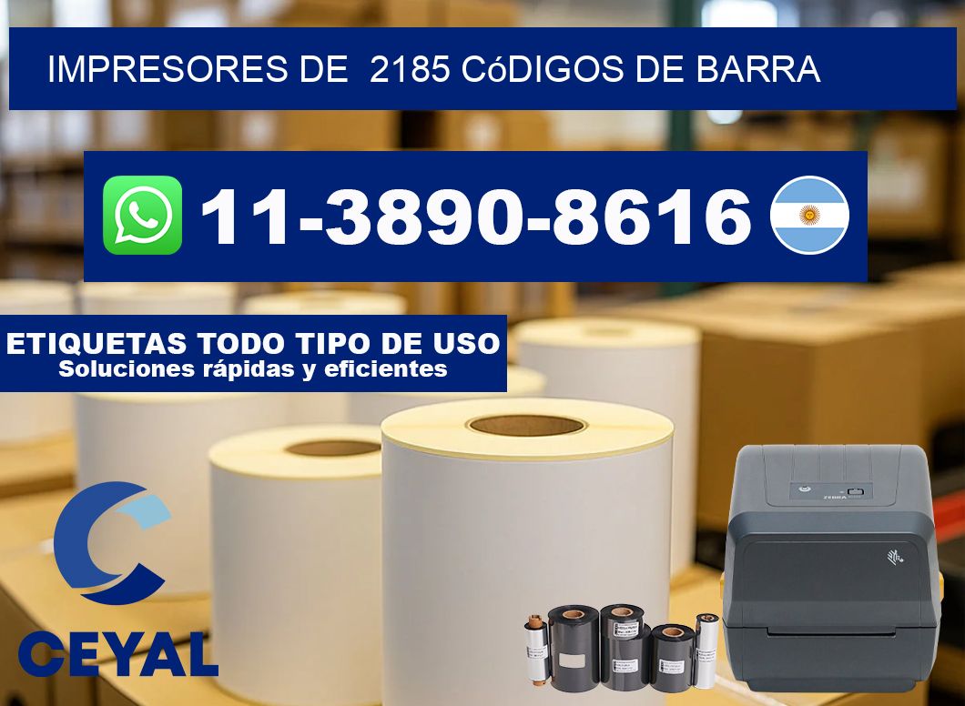 impresores de 2185 códigos de barra