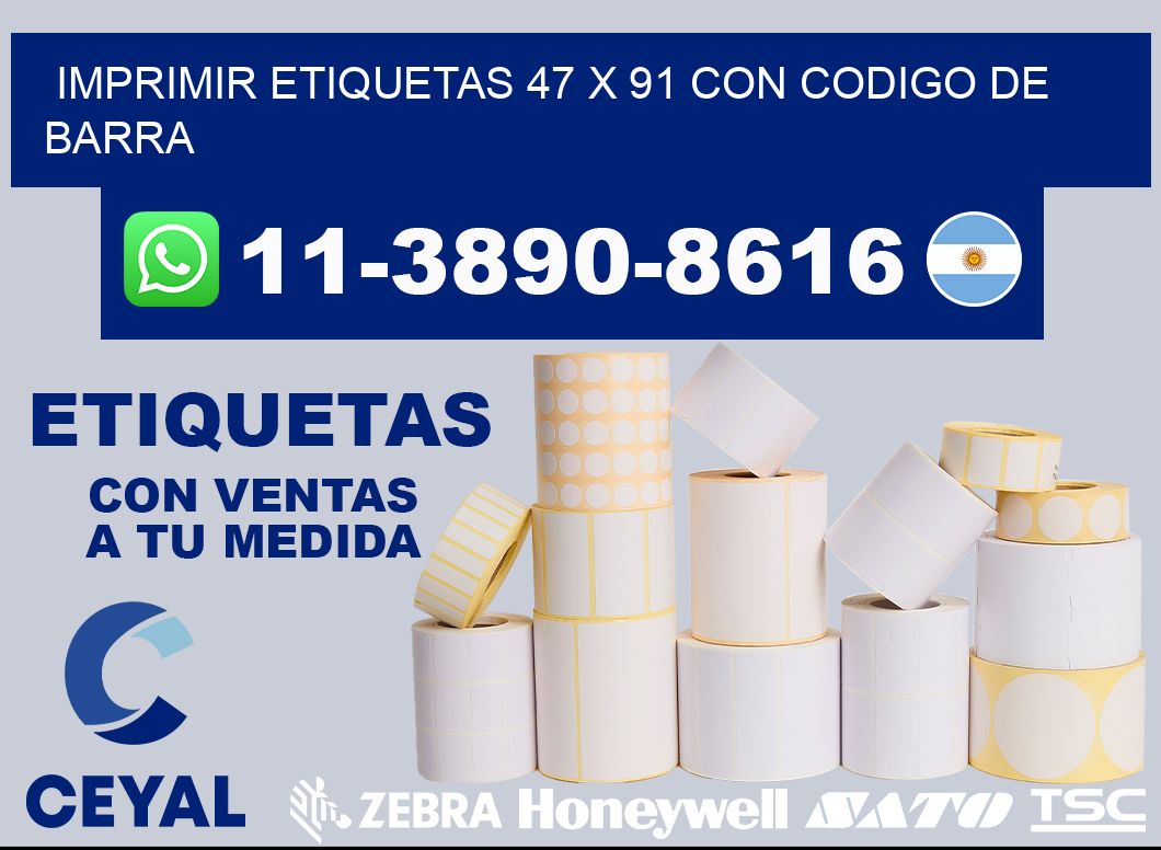 imprimir etiquetas 47 x 91 con codigo de barra