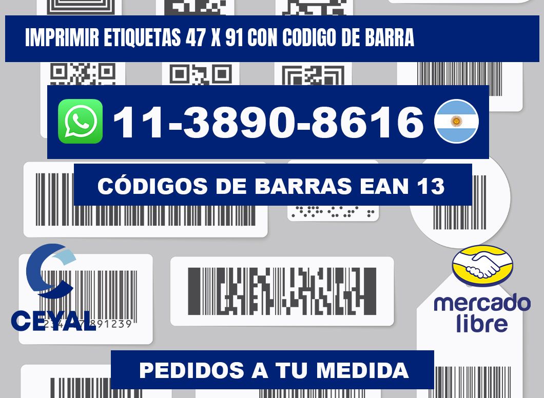 imprimir etiquetas 47 x 91 con codigo de barra