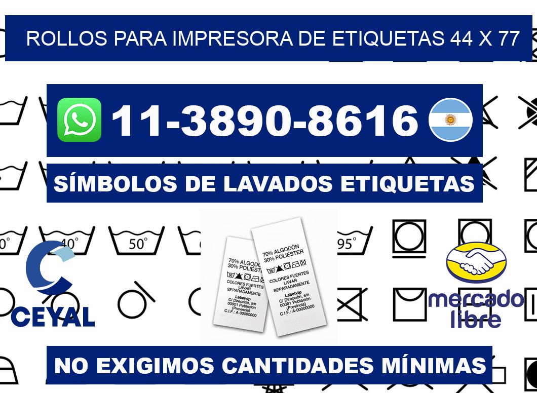 rollos para impresora de etiquetas 44 x 77