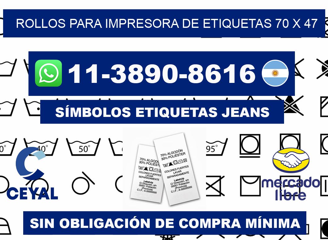 rollos para impresora de etiquetas 70 x 47