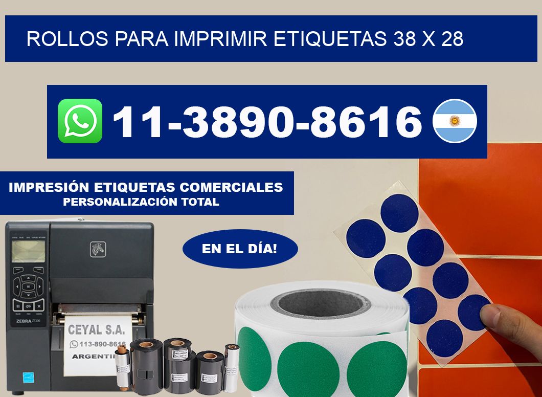 rollos para imprimir etiquetas 38 x 28