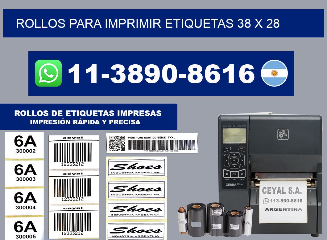 rollos para imprimir etiquetas 38 x 28
