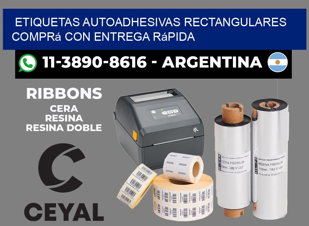 ETIQUETAS AUTOADHESIVAS RECTANGULARES Comprá con entrega rápida