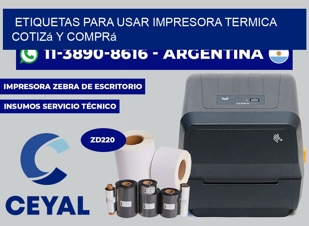 ETIQUETAS PARA USAR IMPRESORA TERMICA Cotizá y comprá