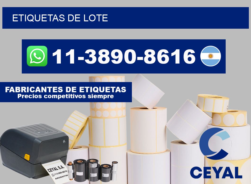 ETIQUETAS de lote