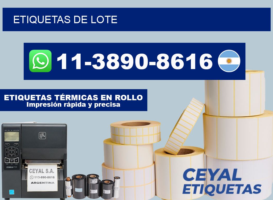 ETIQUETAS de lote