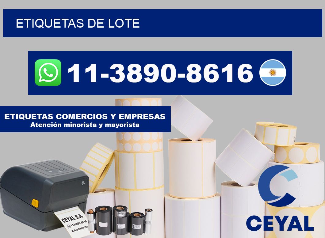 ETIQUETAS de lote