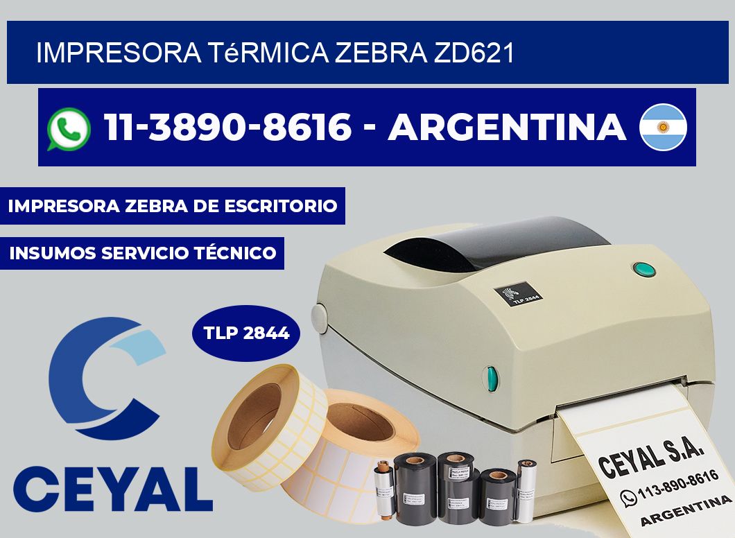 Impresora térmica Zebra ZD621