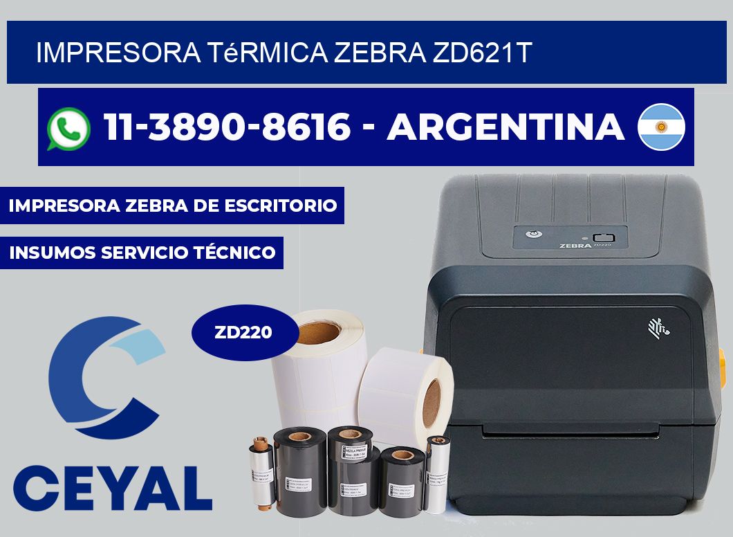 Impresora térmica Zebra ZD621T