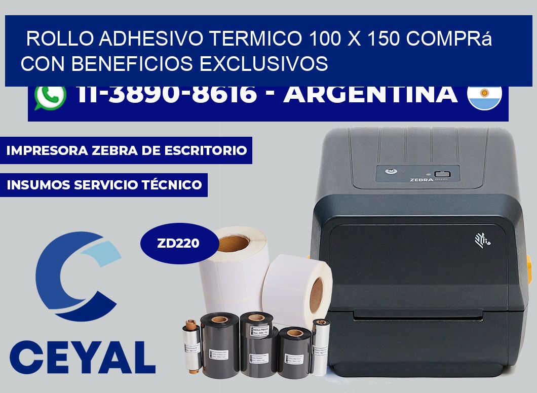 ROLLO ADHESIVO TERMICO 100 X 150 Comprá con beneficios exclusivos