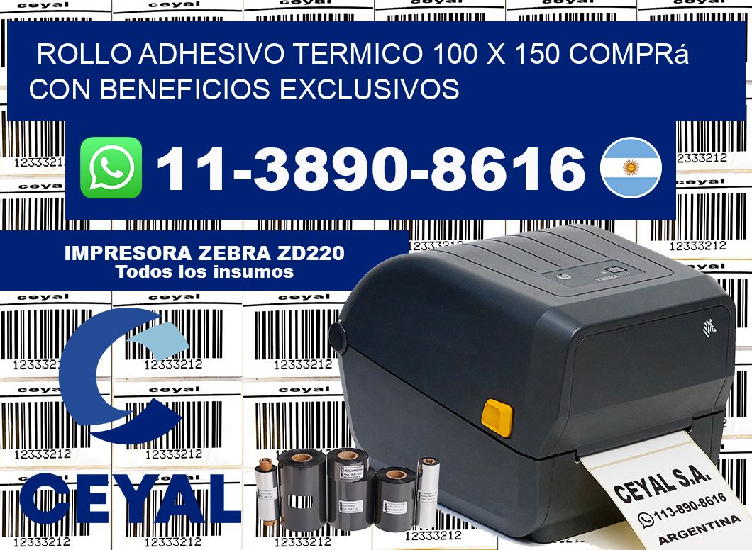 ROLLO ADHESIVO TERMICO 100 X 150 Comprá con beneficios exclusivos