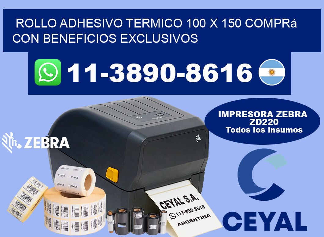 ROLLO ADHESIVO TERMICO 100 X 150 Comprá con beneficios exclusivos
