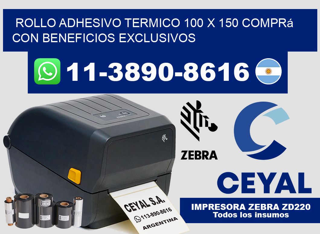 ROLLO ADHESIVO TERMICO 100 X 150 Comprá con beneficios exclusivos