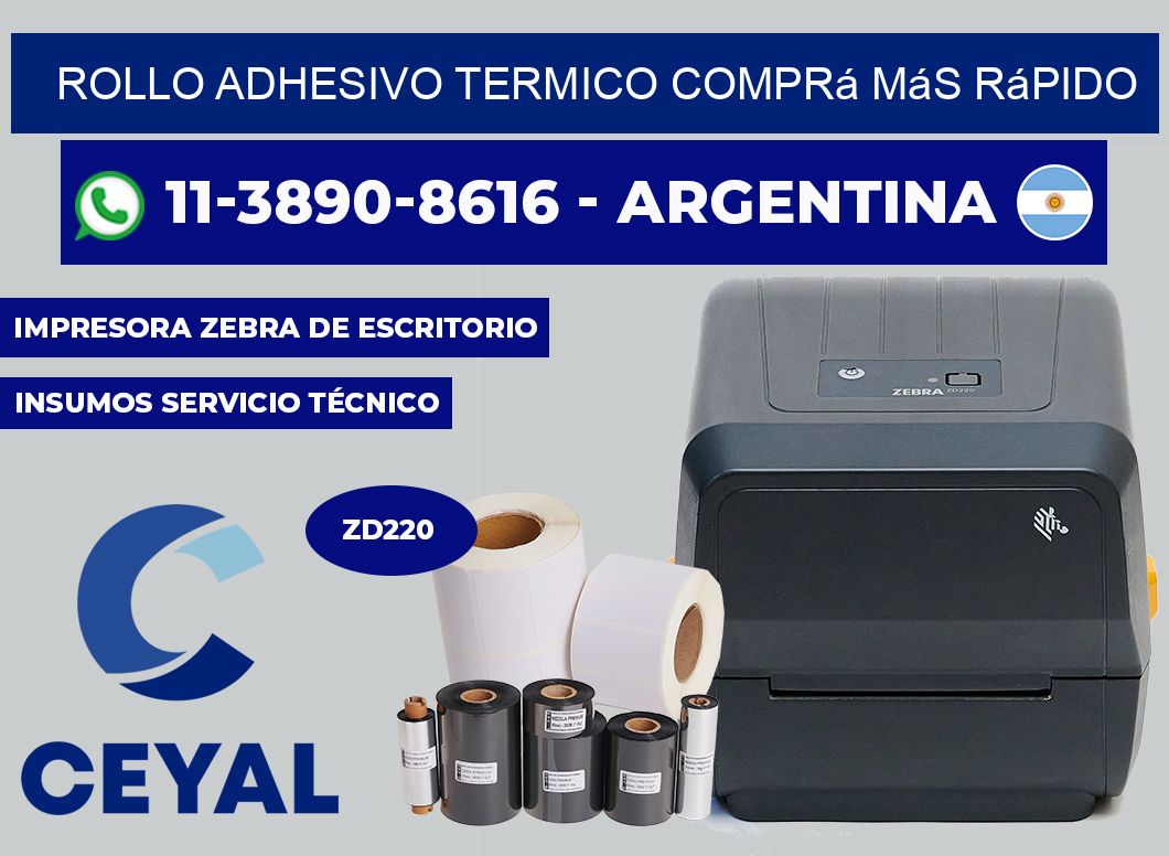 ROLLO ADHESIVO TERMICO Comprá más rápido