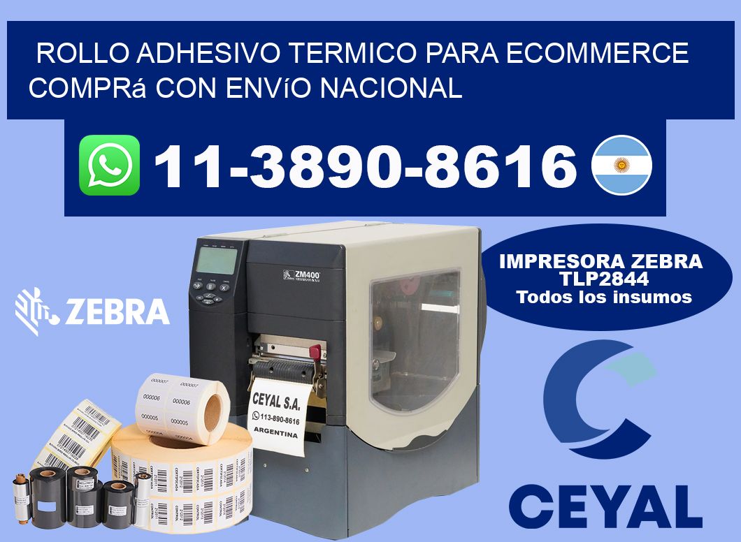 ROLLO ADHESIVO TERMICO PARA ECOMMERCE Comprá con envío nacional