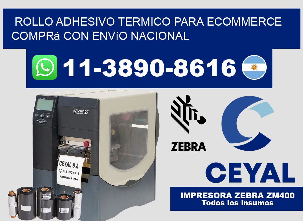 ROLLO ADHESIVO TERMICO PARA ECOMMERCE Comprá con envío nacional
