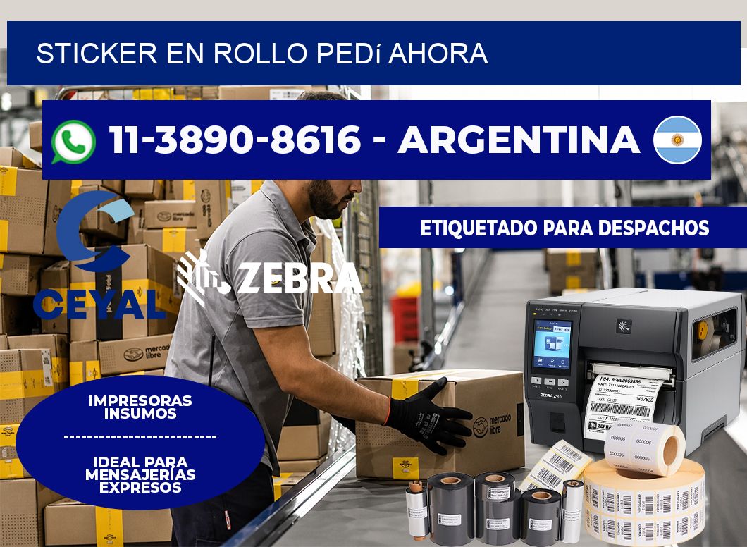 STICKER EN ROLLO Pedí ahora
