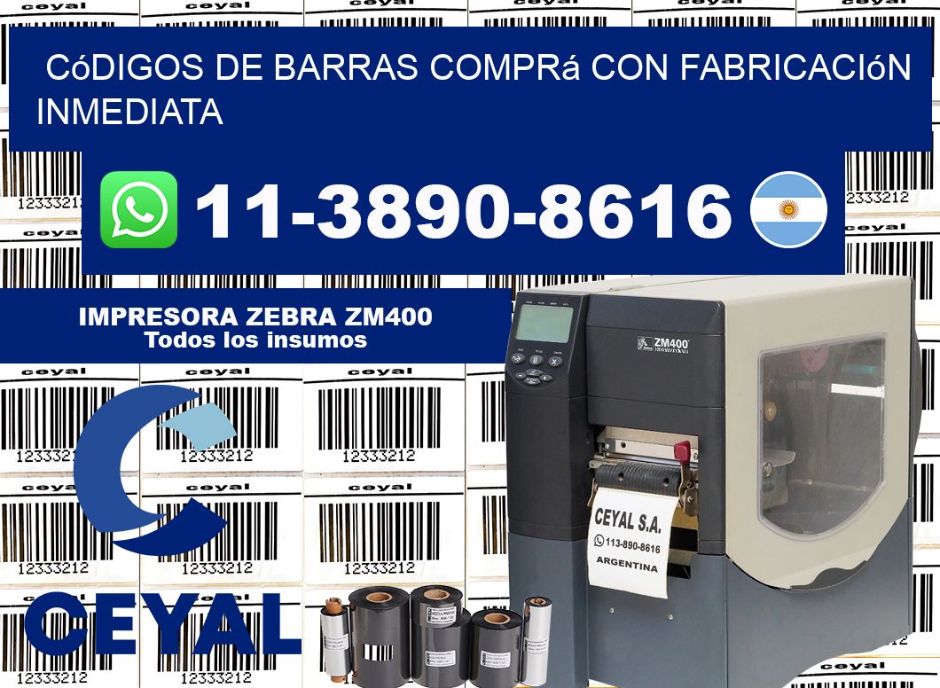 códigos de barras Comprá con fabricación inmediata