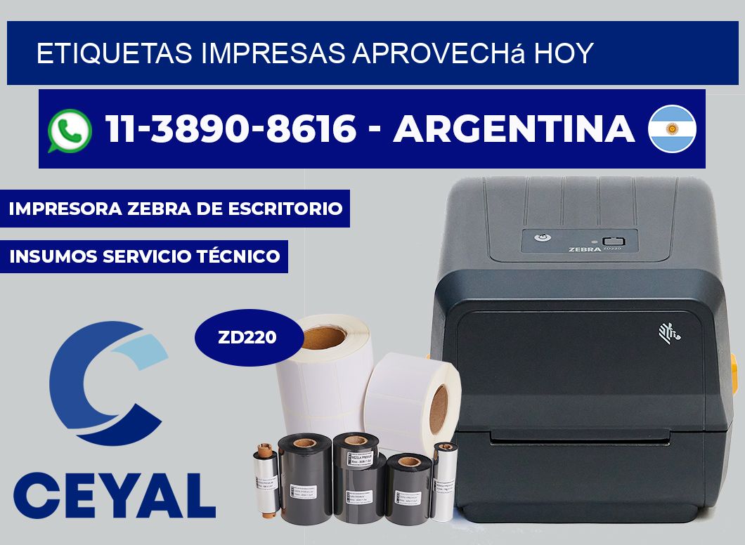 etiquetas impresas Aprovechá hoy