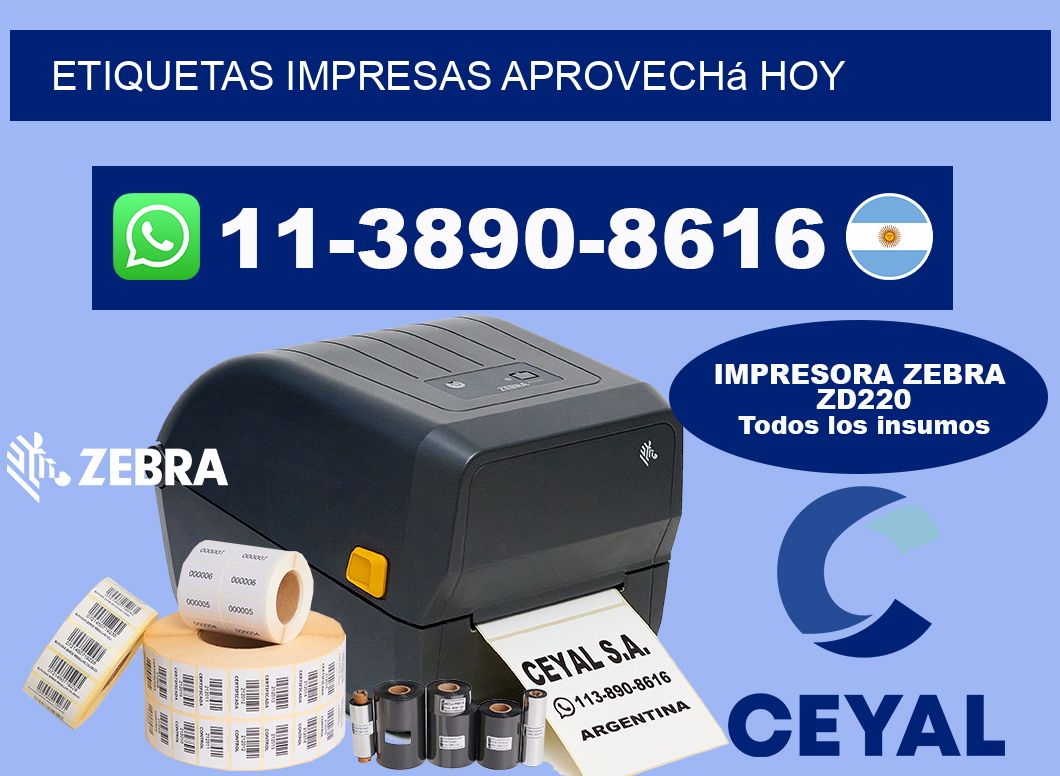 etiquetas impresas Aprovechá hoy