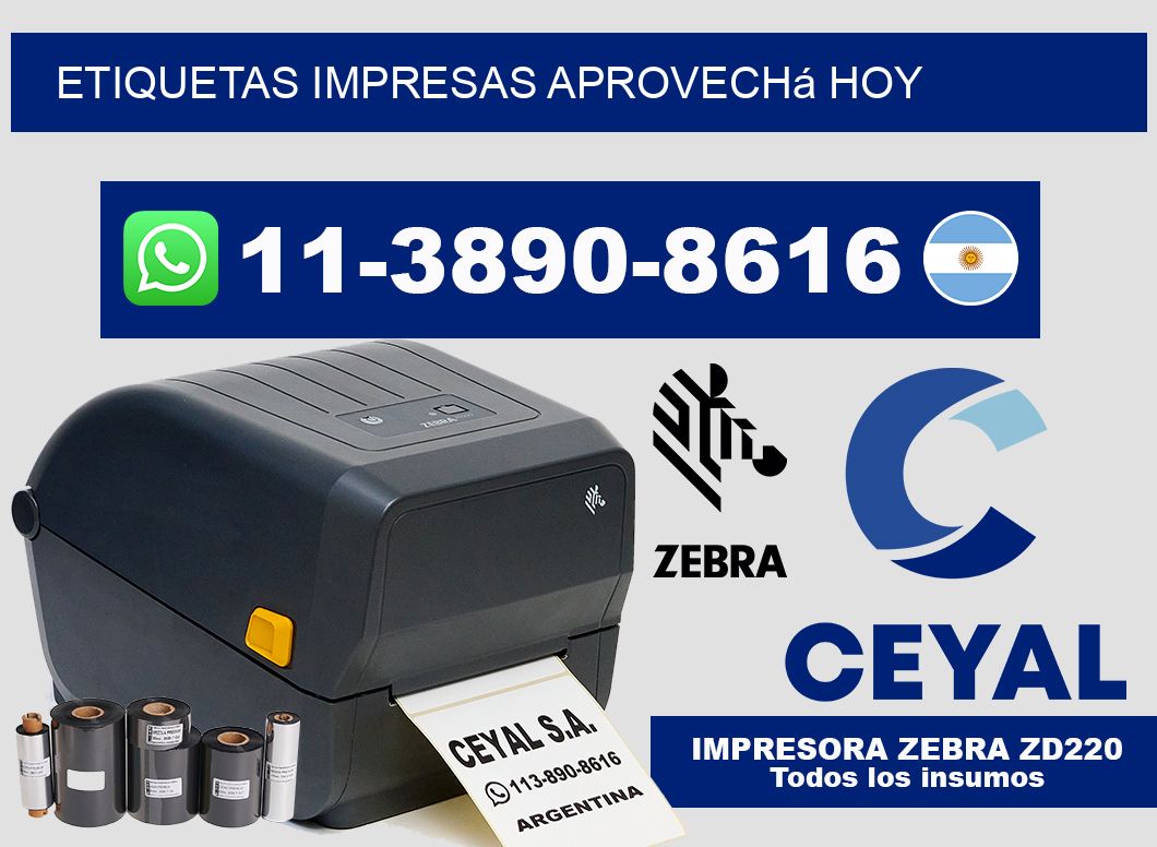 etiquetas impresas Aprovechá hoy