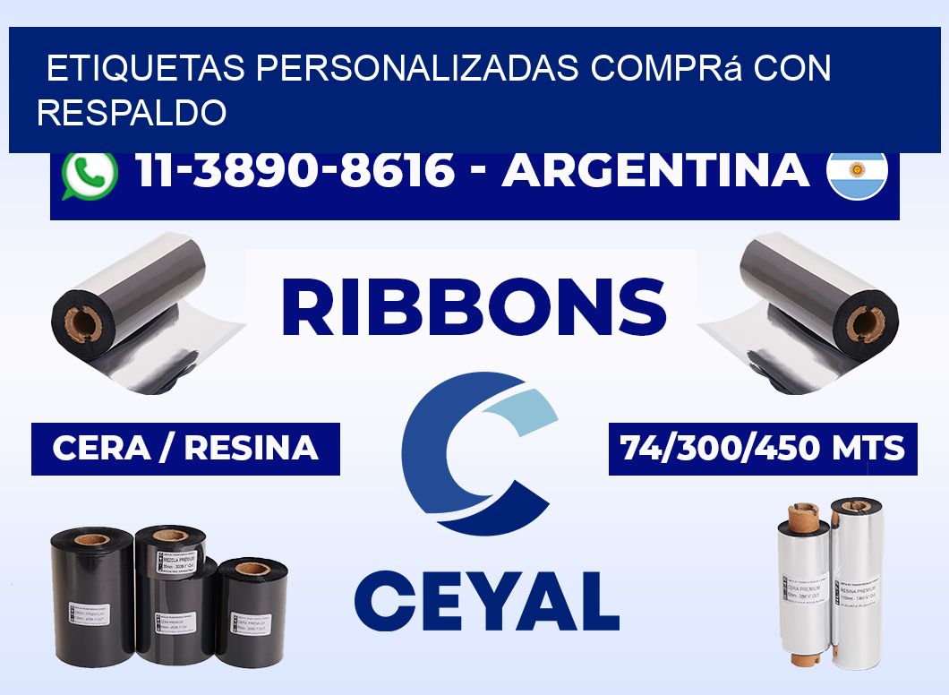 etiquetas personalizadas Comprá con respaldo