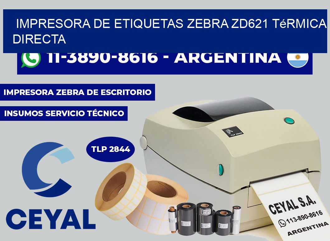 impresora de etiquetas zebra ZD621 térmica directa