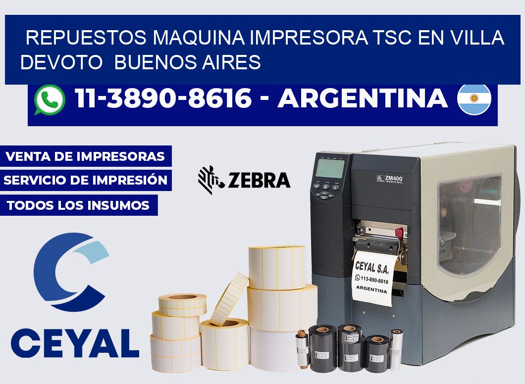 repuestos Maquina impresora TSC en Villa Devoto  Buenos Aires