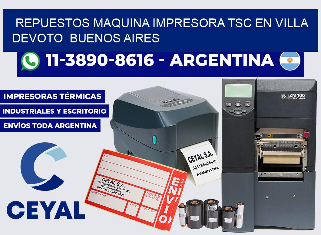 repuestos Maquina impresora TSC en Villa Devoto  Buenos Aires