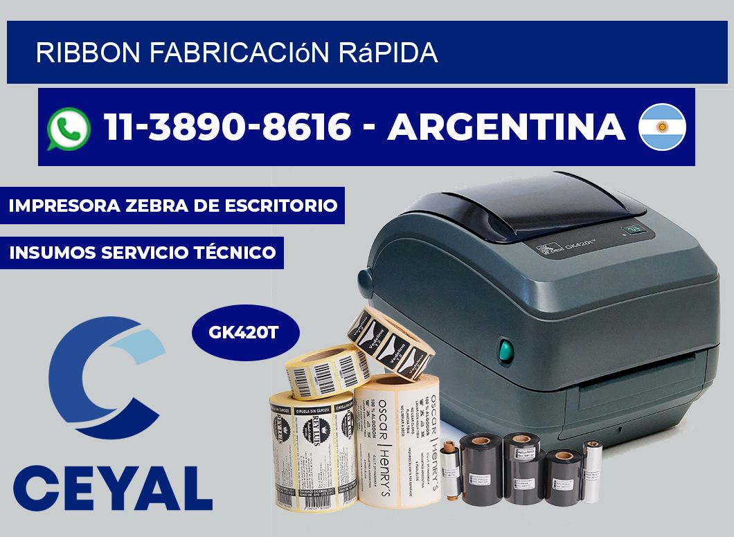 ribbon Fabricación rápida