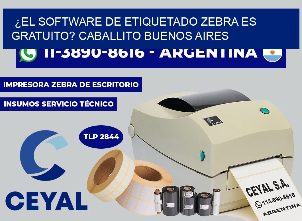 ¿El software de etiquetado Zebra es gratuito? Caballito Buenos Aires