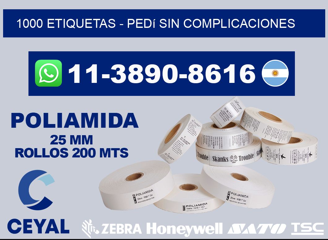 1000 ETIQUETAS - Pedí sin complicaciones
