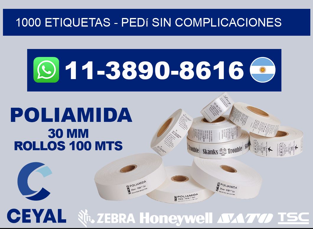 1000 ETIQUETAS - Pedí sin complicaciones
