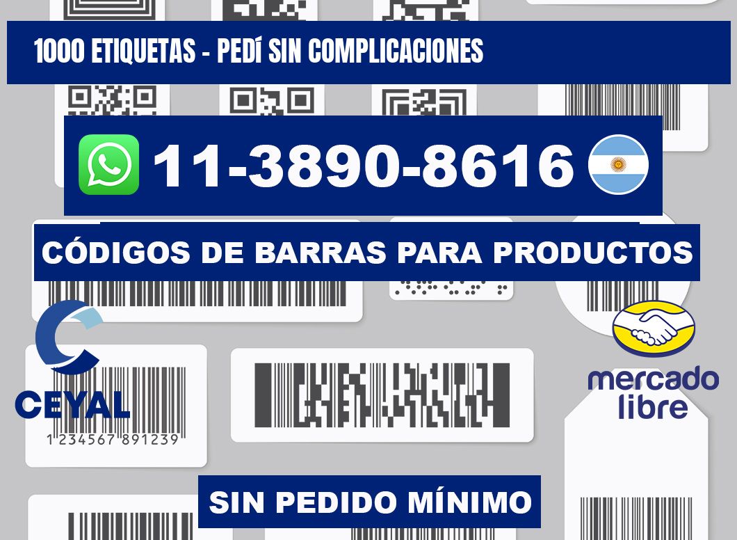 1000 ETIQUETAS - Pedí sin complicaciones