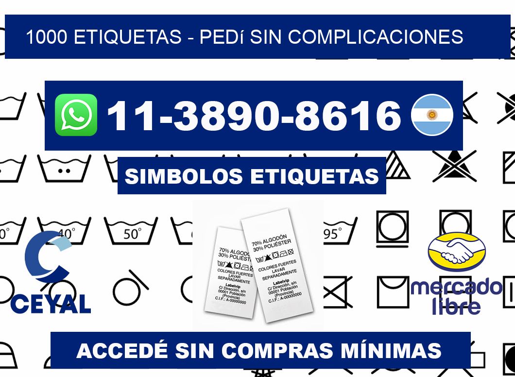 1000 ETIQUETAS - Pedí sin complicaciones