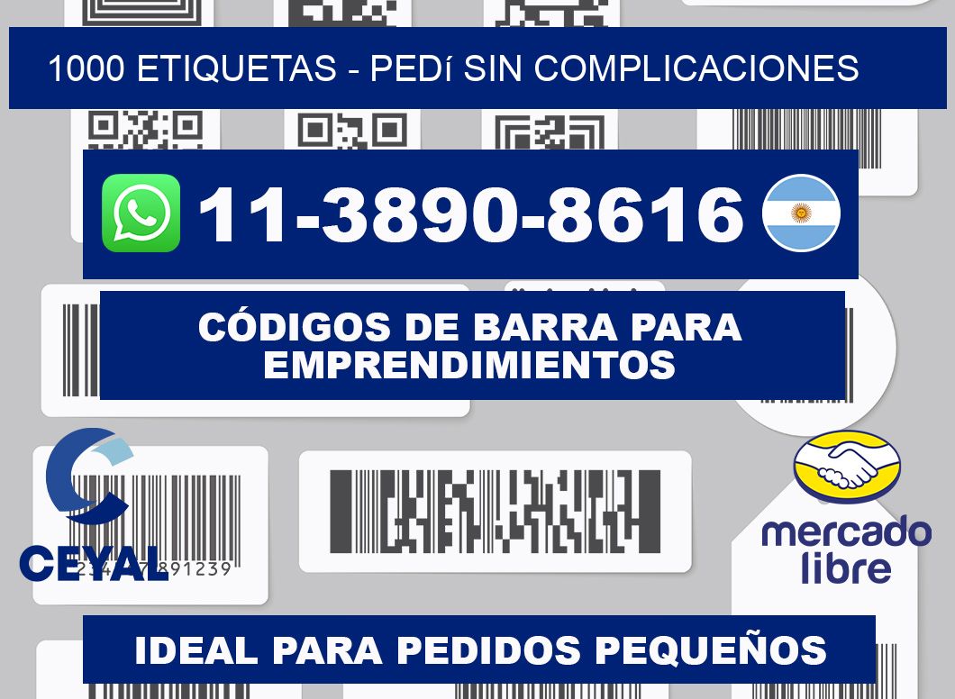 1000 ETIQUETAS - Pedí sin complicaciones