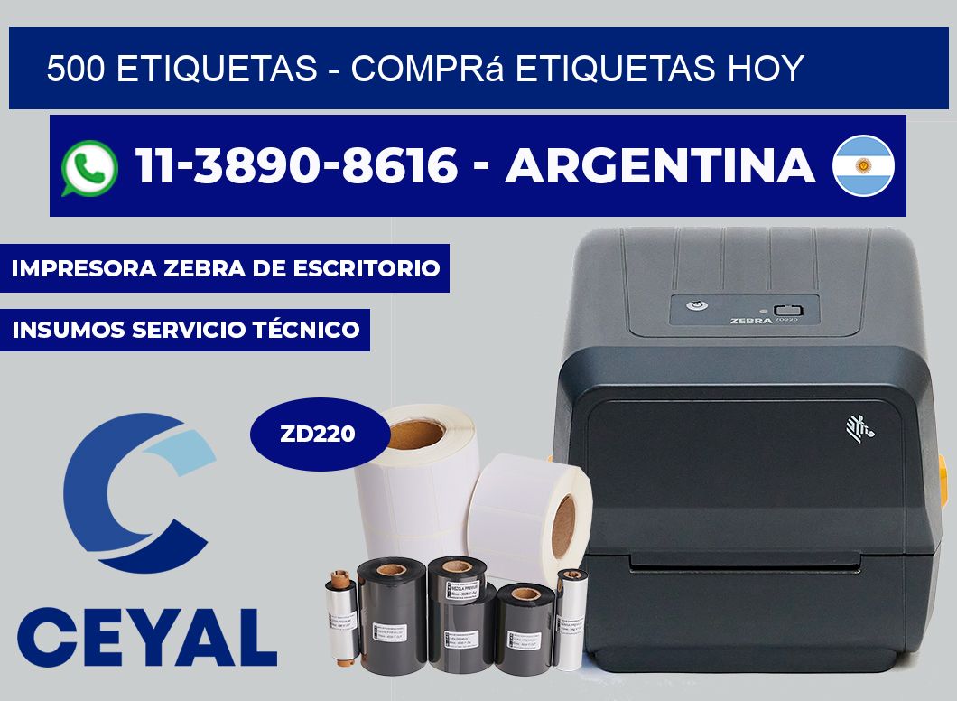 500 ETIQUETAS - Comprá etiquetas hoy