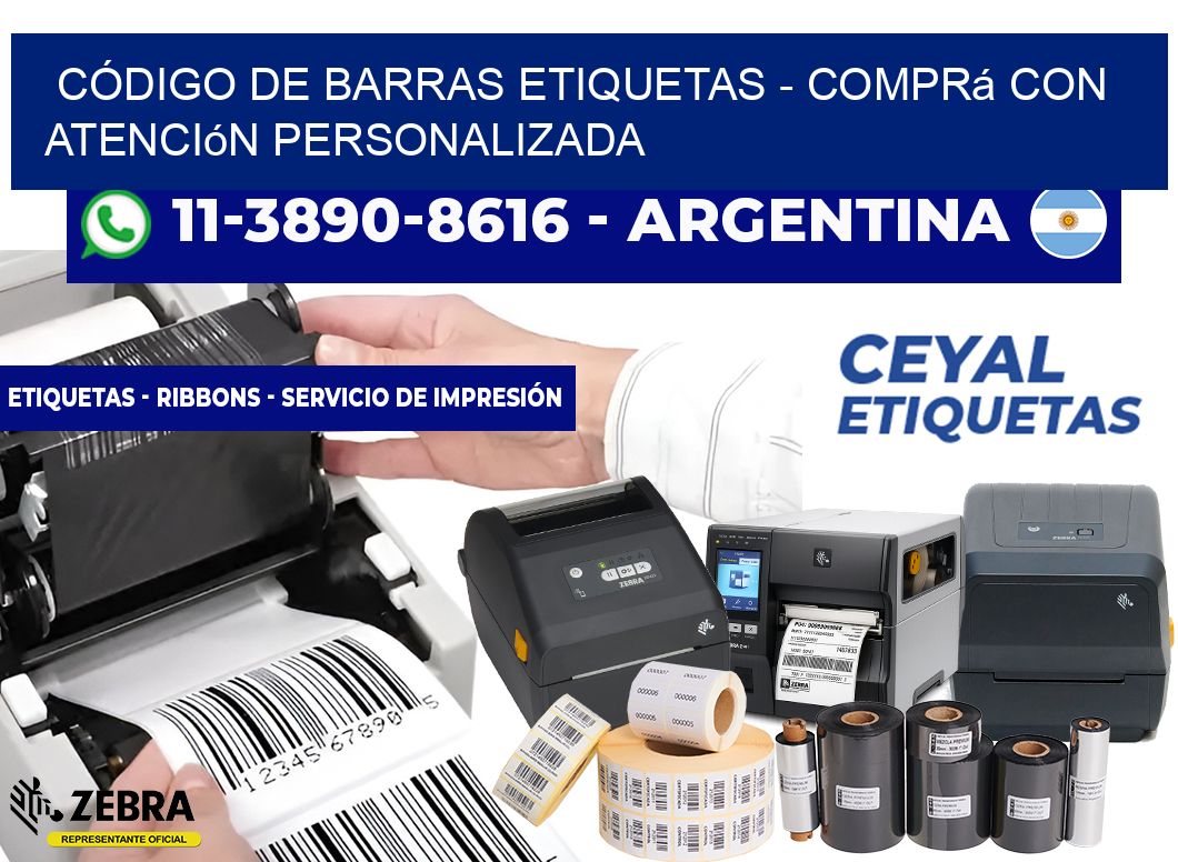 CÓDIGO DE BARRAS ETIQUETAS - Comprá con atención personalizada