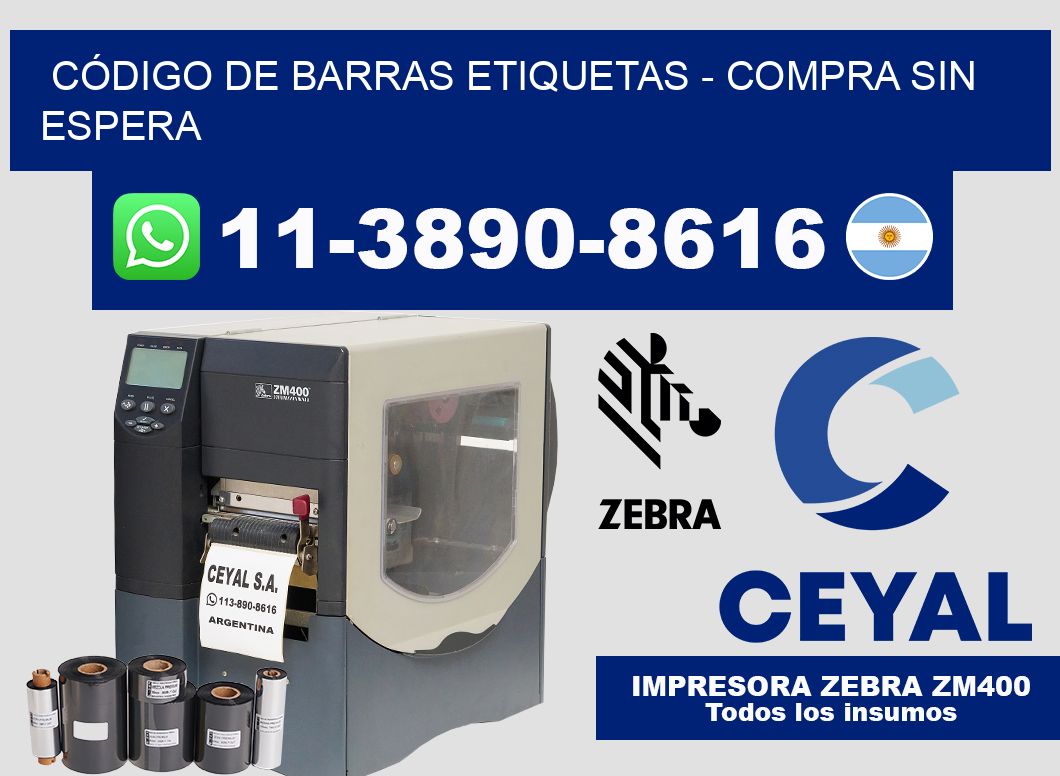 CÓDIGO DE BARRAS ETIQUETAS - Compra sin espera