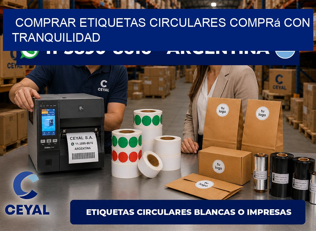 COMPRAR ETIQUETAS CIRCULARES Comprá con tranquilidad