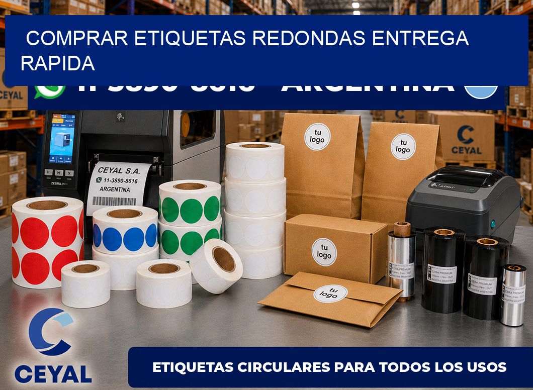 COMPRAR ETIQUETAS REDONDAS entrega rapida