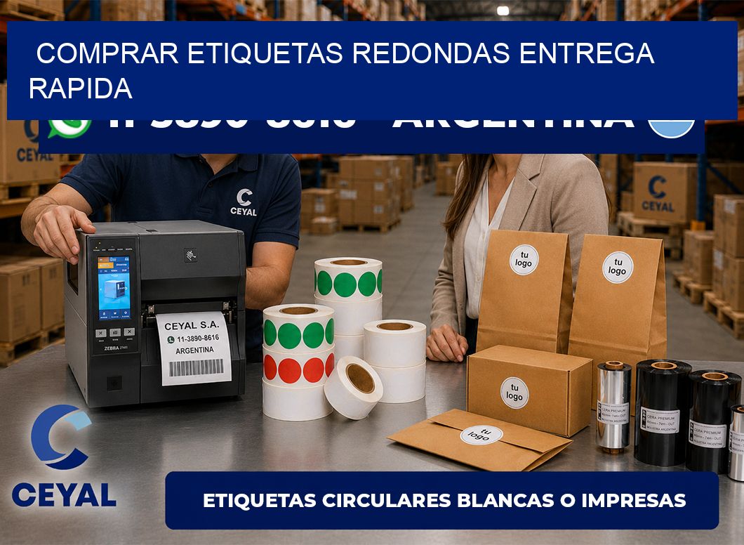 COMPRAR ETIQUETAS REDONDAS entrega rapida