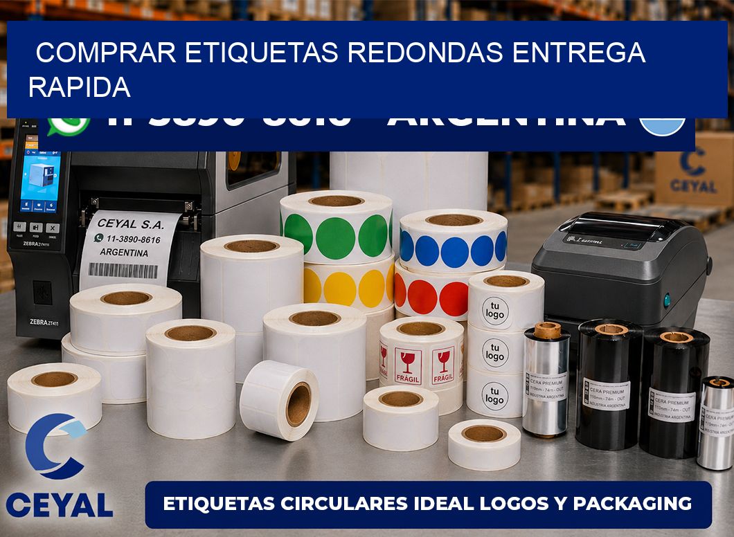 COMPRAR ETIQUETAS REDONDAS entrega rapida