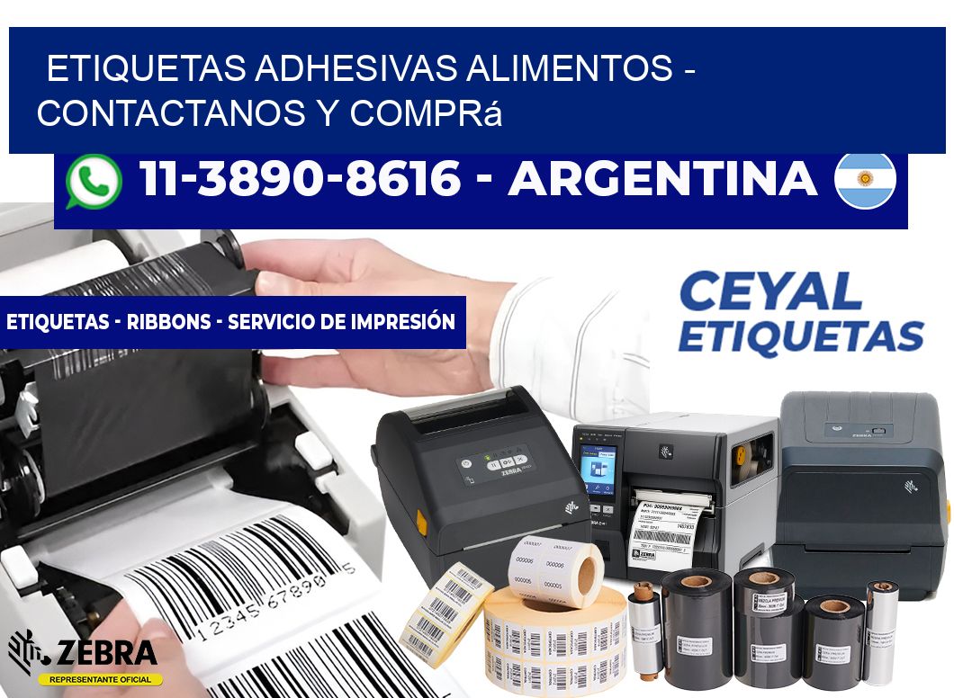 ETIQUETAS ADHESIVAS ALIMENTOS - Contactanos y comprá