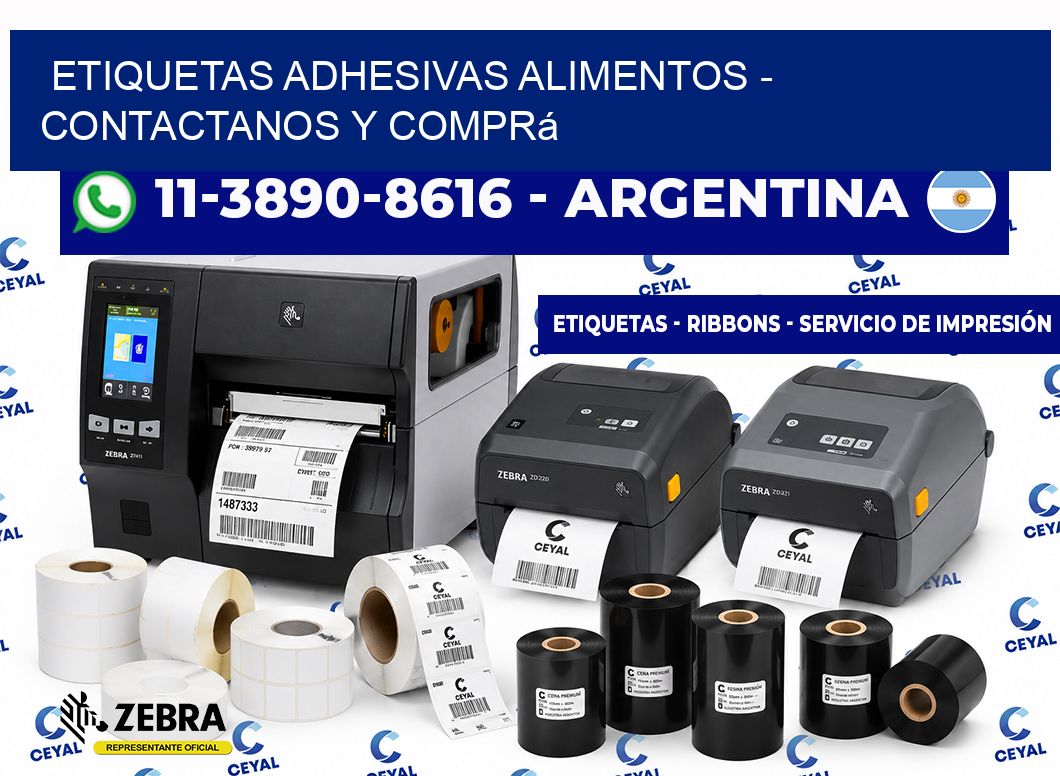 ETIQUETAS ADHESIVAS ALIMENTOS - Contactanos y comprá