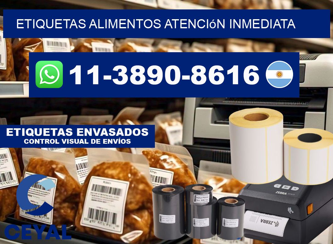 ETIQUETAS ALIMENTOS Atención inmediata