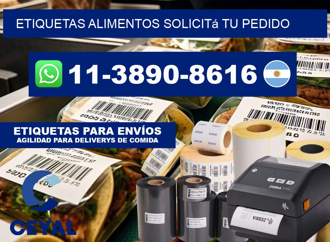 ETIQUETAS ALIMENTOS Solicitá tu pedido