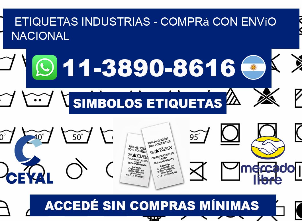 ETIQUETAS INDUSTRIAS - Comprá con envío nacional